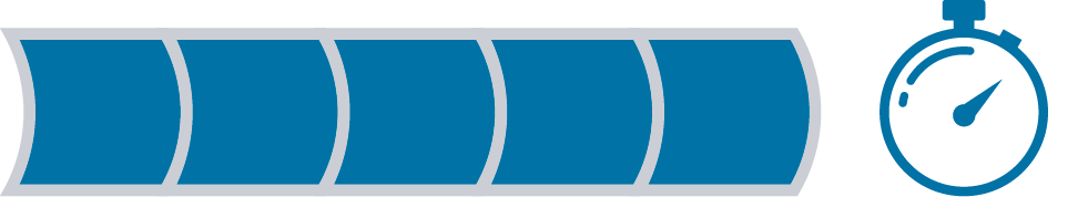 Speed of Process refers to the process time and the number of stages of the painting process.
Systems rated with fewer arrows deliver a slower process with more stages.
Systems rated with more arrows deliver a faster process with fewer stages.